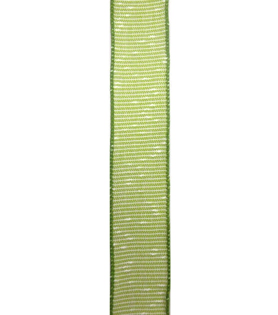 Save the Date Textured Decorative Ribbon 1.5''x9' Green & White, , hi-res, image 2