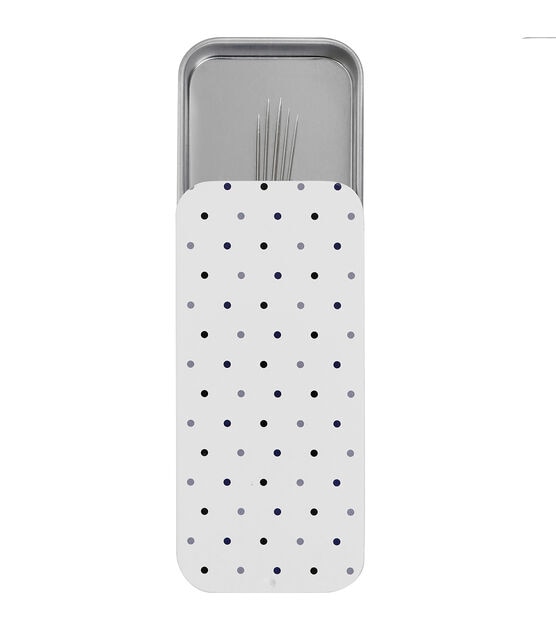 White Polka Dot Magnetic Needle Case by Top Notch, , hi-res, image 5
