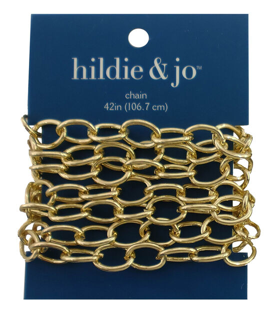 42" Gold Oval Cable Metal Chain by hildie & jo