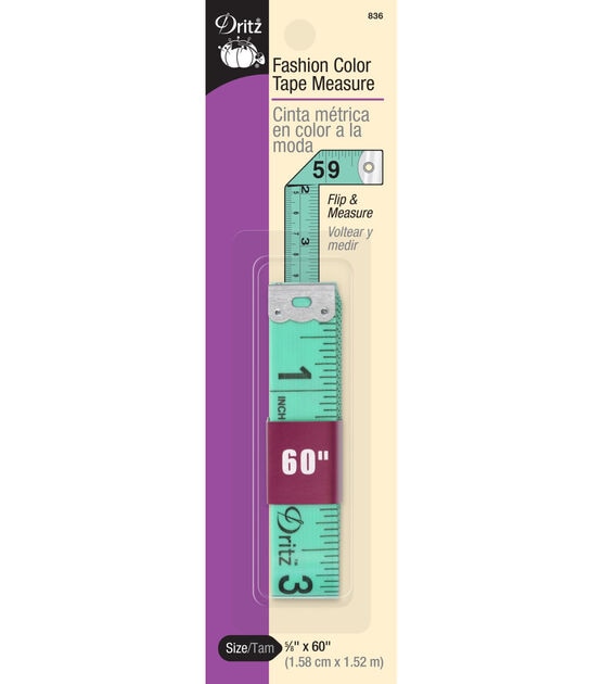 Dritz 60" Fashion Color Tape Measure, Assorted Colors