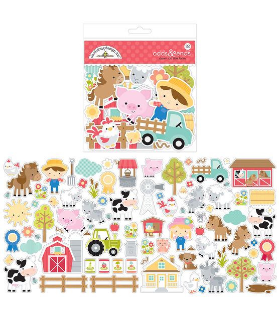 Doodlebug Down on the Farm Odds & Ends 90 pk Die Cuts, , hi-res, image 3