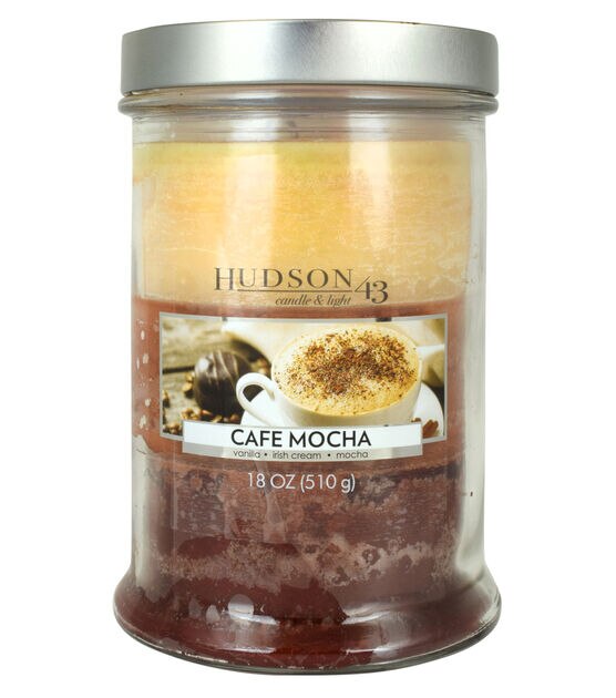 18oz Cafe Mocha Scented Jar Candle by Hudson 43