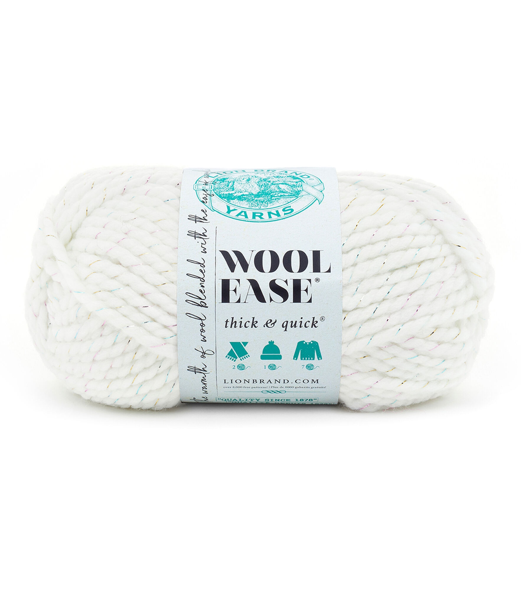 Lion Brand Wool Ease Thick & Quick Super Bulky Acrylic Blend Yarn, Celebration, hi-res