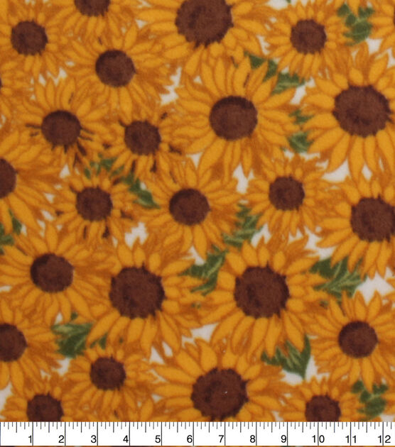 Sunflowers Blizzard Fleece Fabric
