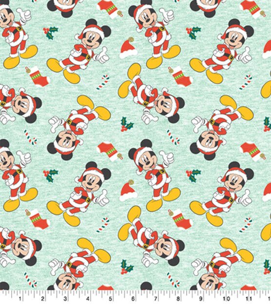 Disney Mickey & Minnie on Blue Christmas Cotton Fabric