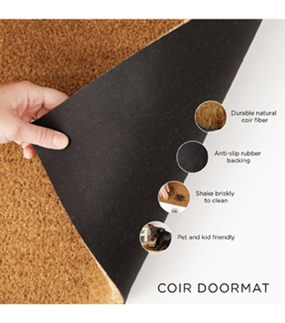 Design Imports 17" x 29" Home Dog Coir Door Mat, , hi-res, image 3