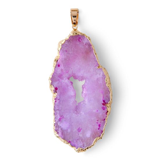 Pink Crystal Rock Cave Pendant by hildie & jo, , hi-res, image 2