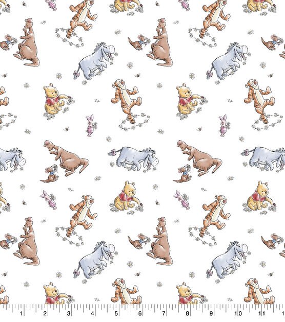 Winnie the Pooh Friends and Pooh Cotton Fabric