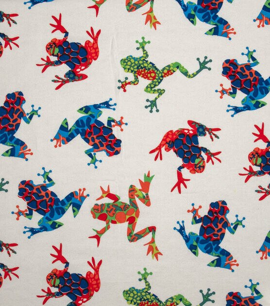 Super Snuggle Colorful Frog Flannel Fabric, , hi-res, image 2