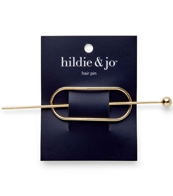 Silver Iron Oval Hairpin by hildie & jo