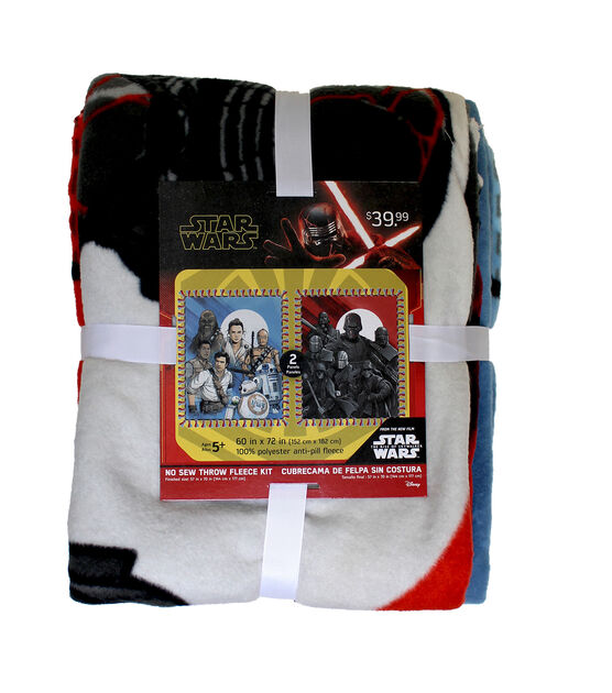72" Wide Star Wars Dark Side Light Side No Sew Fleece Blanket, , hi-res, image 2