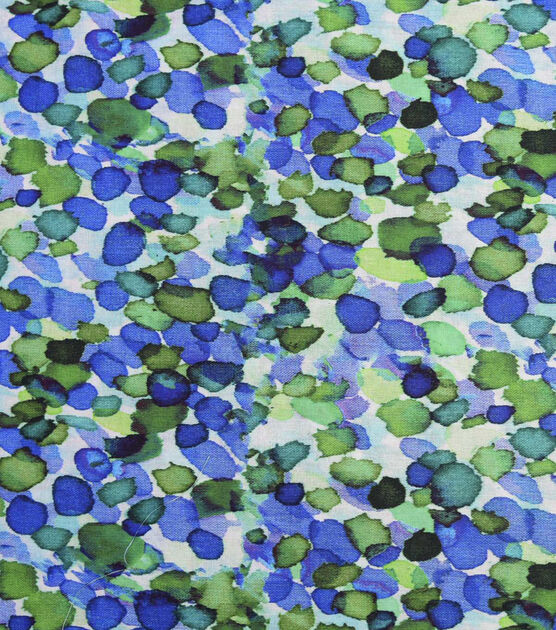 Blue & Green Thumb Prints Quilt Cotton Fabric by Keepsake Calico
