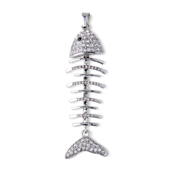 Silver Fishbone Pendant by hildie & jo, , hi-res, image 2