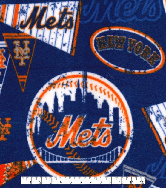 Fabric Traditions New York Mets Fleece Fabric Vintage, , hi-res, image 2