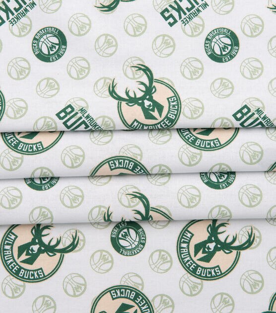 Milwaukee Bucks Cotton Fabric Logo Toss, , hi-res, image 4