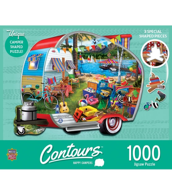 MasterPieces 25.5" x 20.5" Happy Campers Jigsaw Puzzle 1000pc