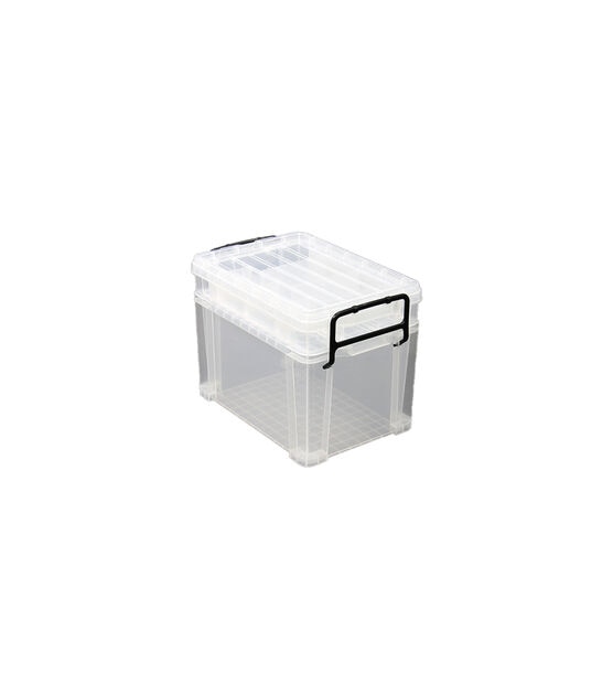 17" x 9" Tall Stacker Durable Plastic Storage Bin With Lid by Top Notch