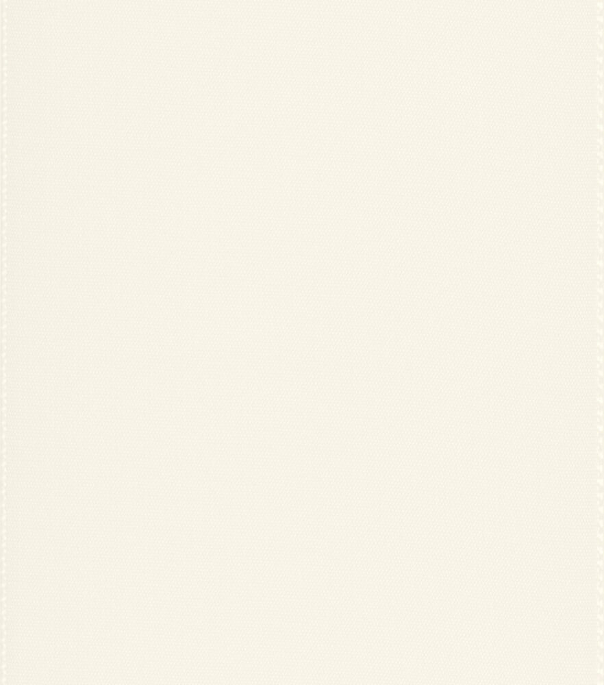 Offray Single Faced Satin Ribbon 3"x9', Antique White, swatch