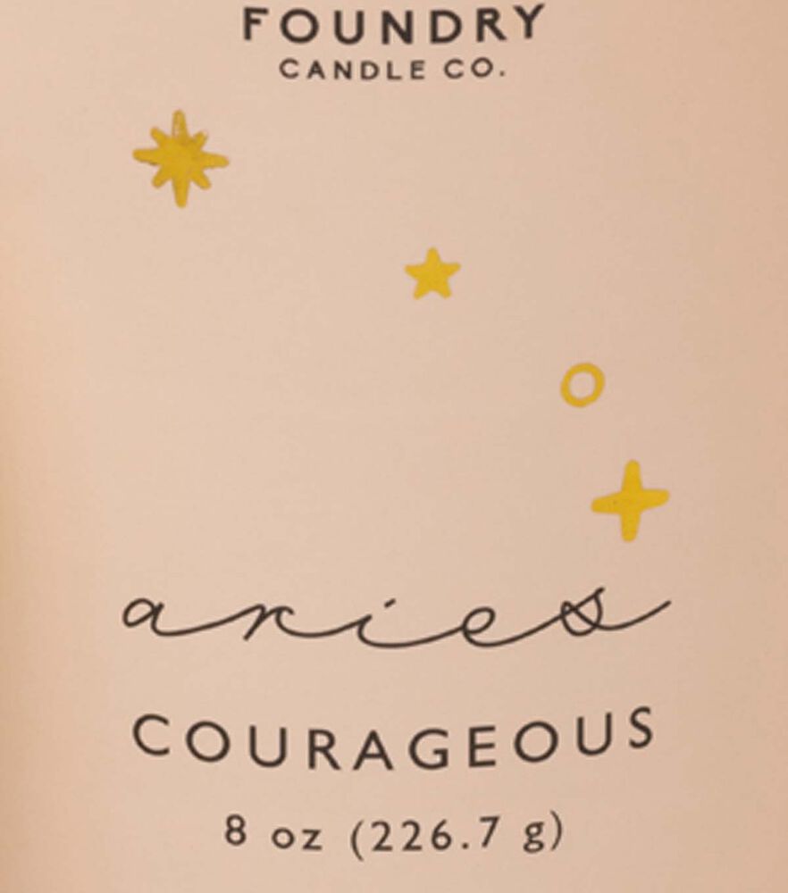 Foundry 8oz Zodiac Sign Soy Wax Scented Jar Candle, Aries, swatch, image 3
