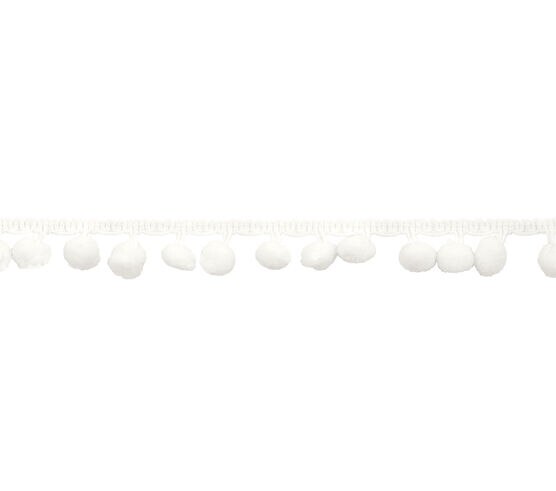 Simplicity 4 Trim White Stretch Ribbon Fringe (2 Yards Min.) - Apparel Trims - Fabric