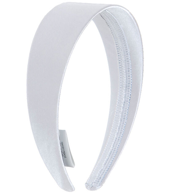 Satin Headband 1.63'' White