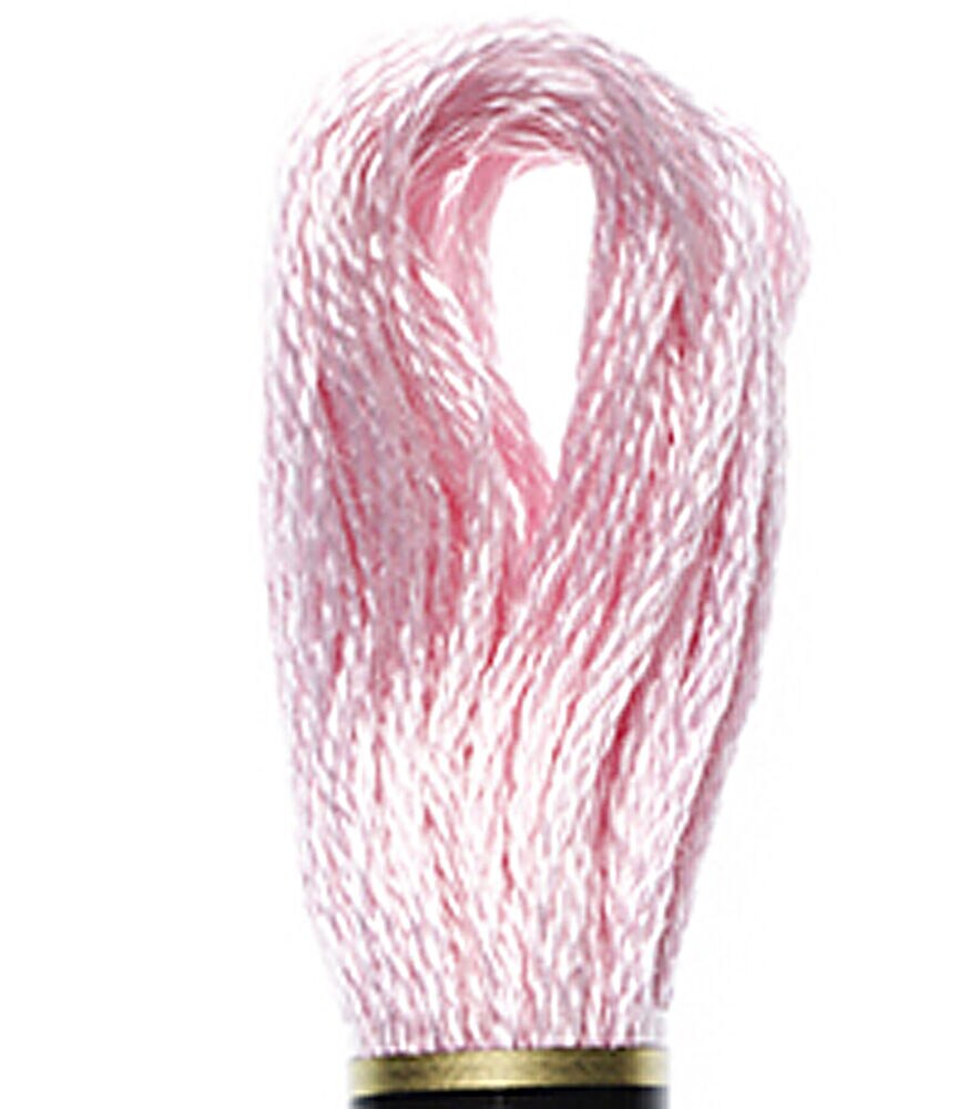 DMC 8.7yd Pink 6 Strand Cotton Embroidery Floss, 3689 Light Mauve, swatch, image 6