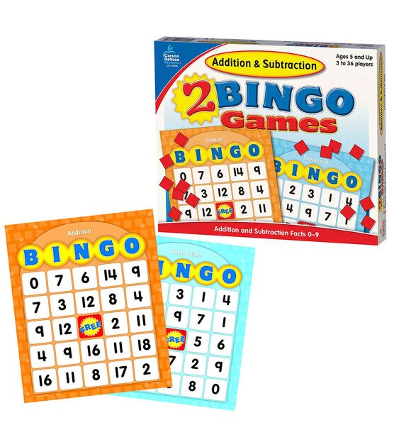Carson Dellosa 857ct Addition & Subtraction Bingo Board Games, , hi-res, image 2
