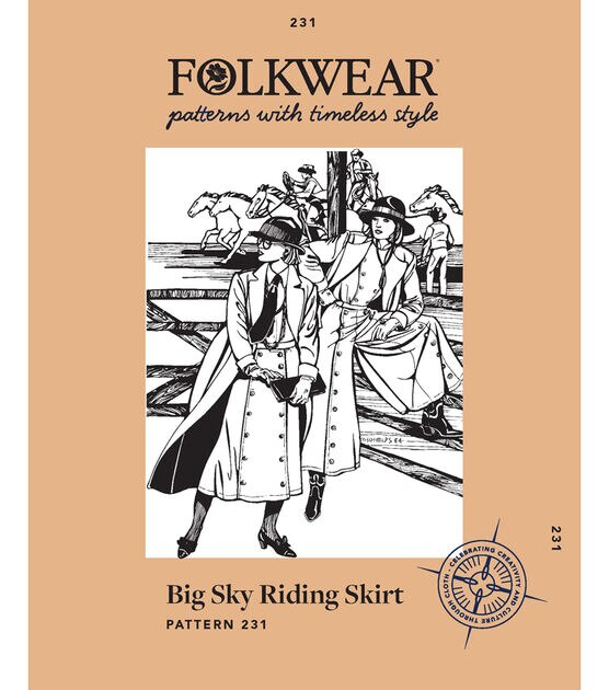 Folkwear 231 Size 8 to 20 Misses Big Sky Riding Skirt Sewing Pattern