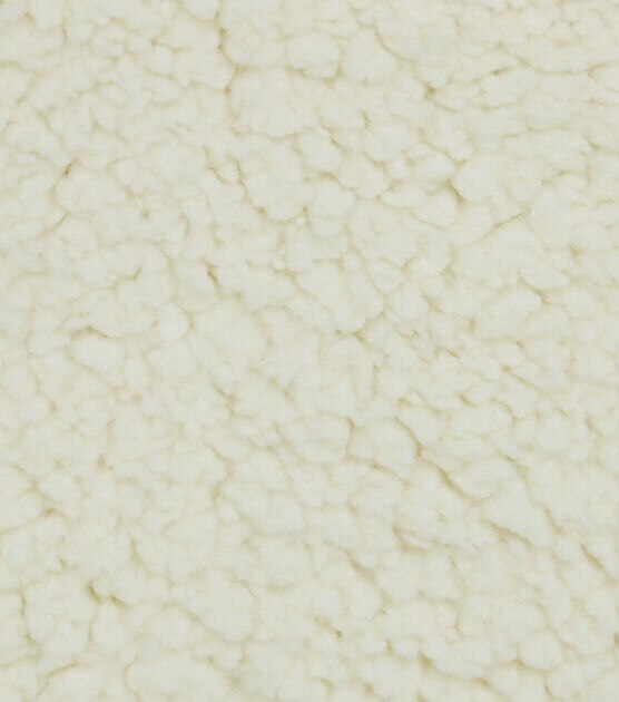 Luxury Faux Sherpa Fur Fabric 58-Ivory