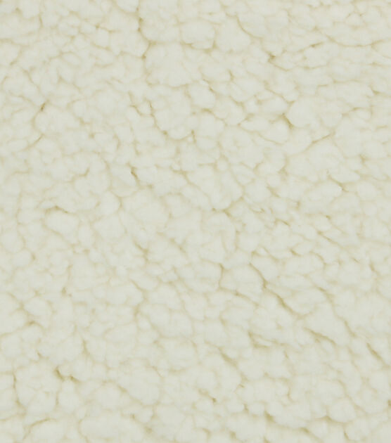Luxury Faux Sherpa Fur Fabric 58-White