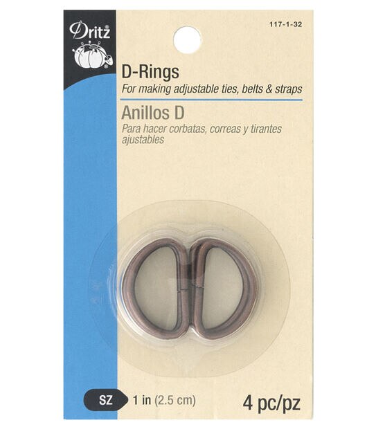 Dritz 1" D Rings Copper