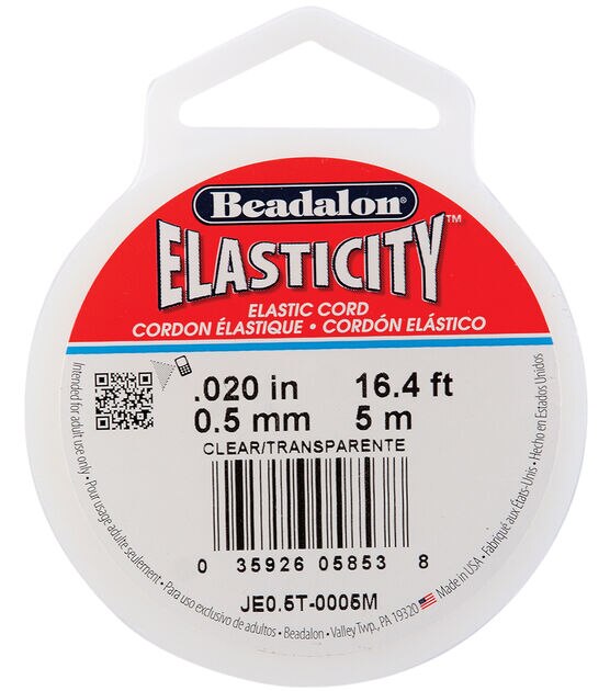 Elasticity 0.5mm Diameter 5 Meters Pkg Clear, , hi-res, image 1