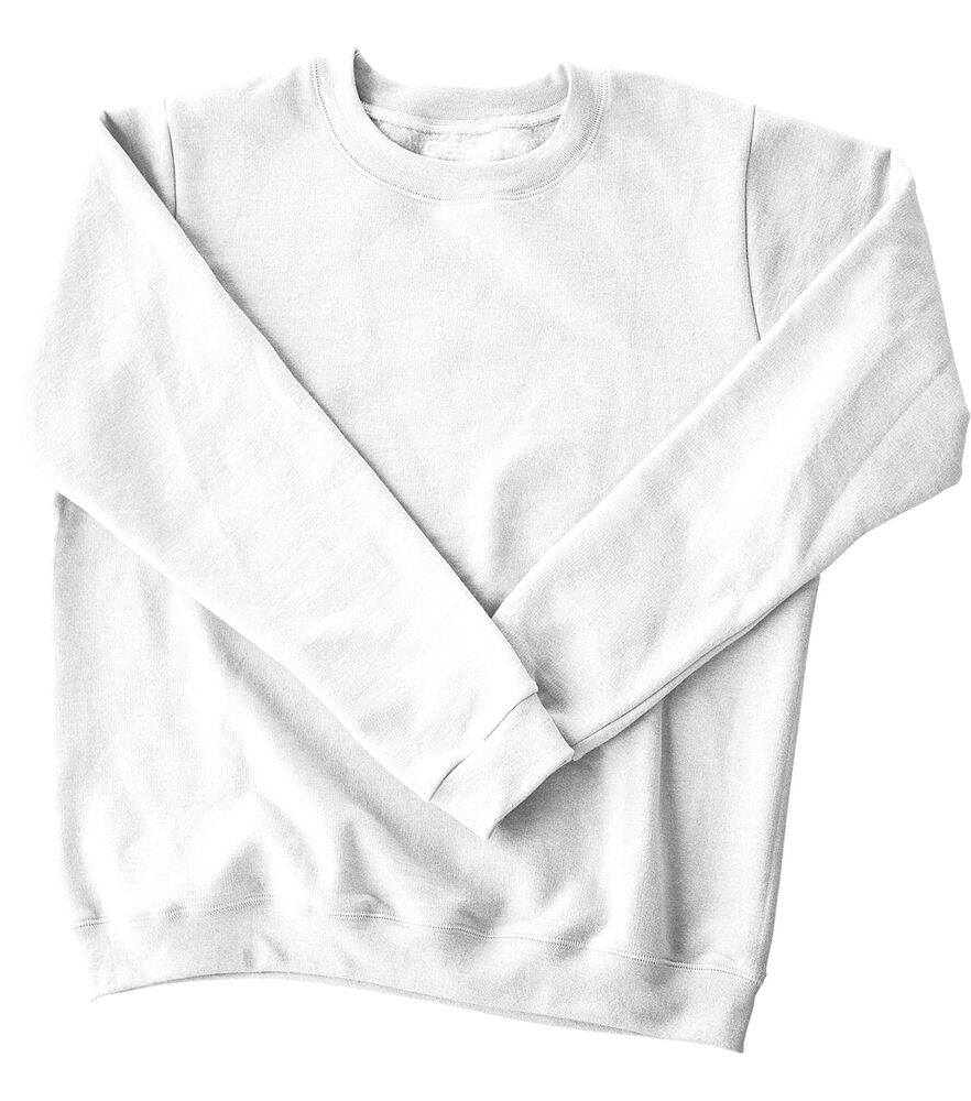 Gildan Adult Crew Fleece Sweatshirt, White, swatch