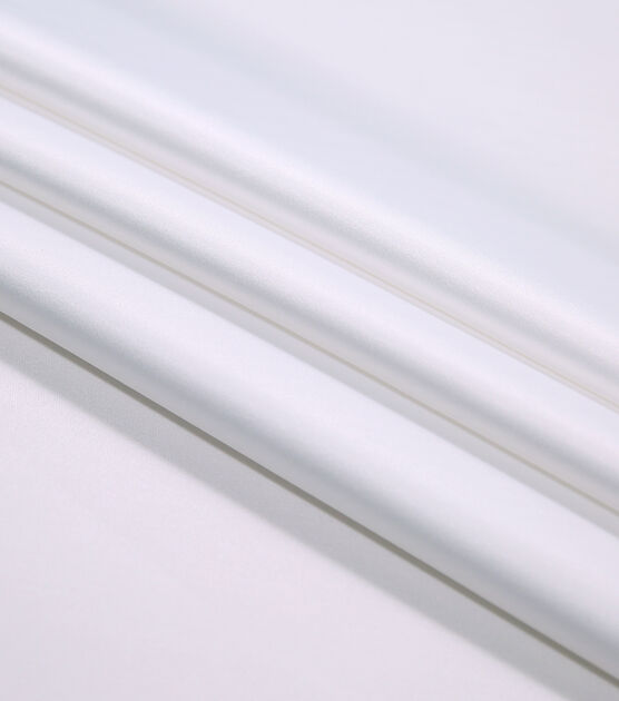 Silky Solids Poly Spandex Fabric  White