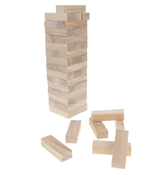 3" x 12" Wood Tabletop Tumble Tower Game by Park Lane