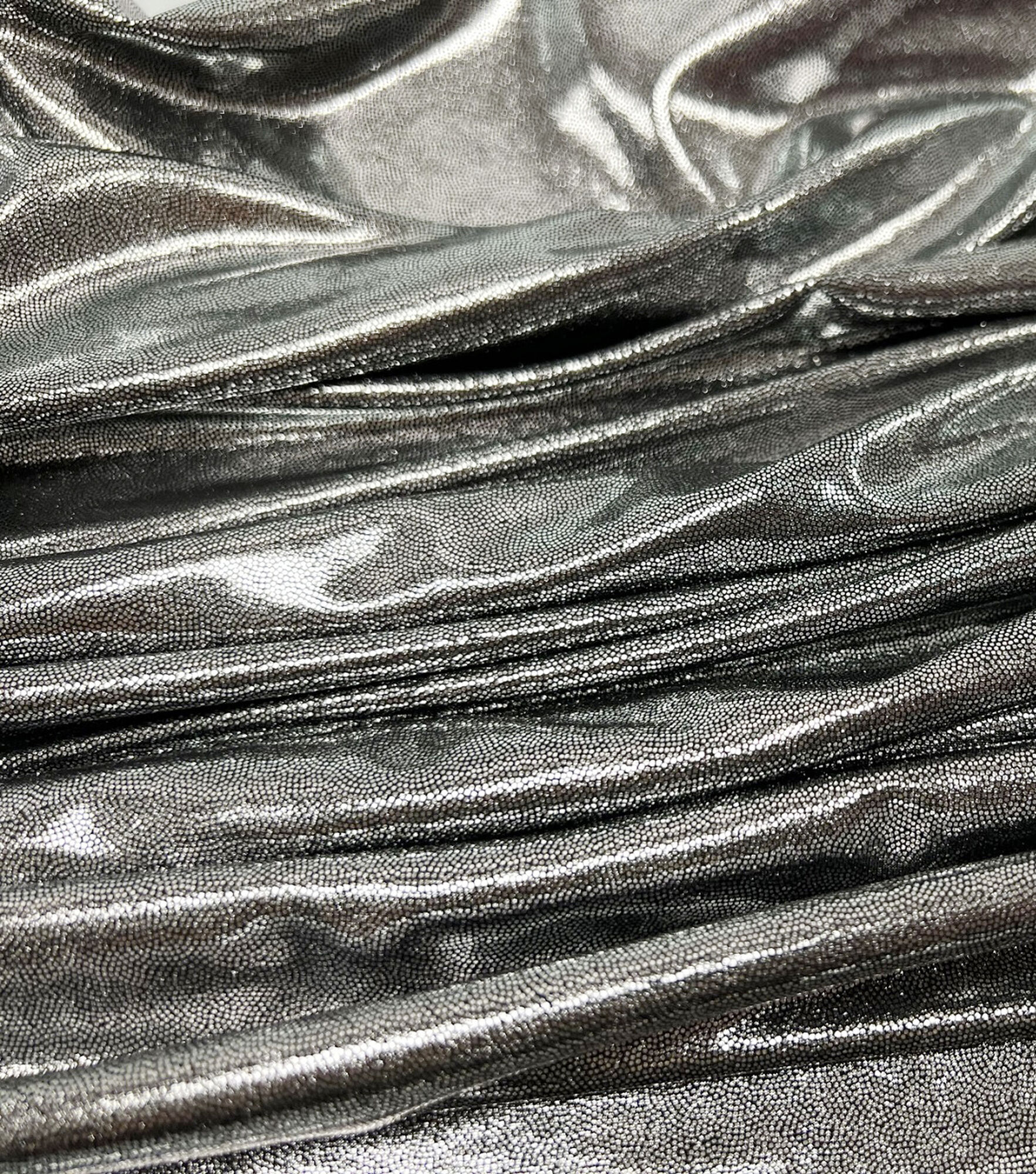 Swim & Dance Knit Mystique Fabric, Black Silver, hi-res
