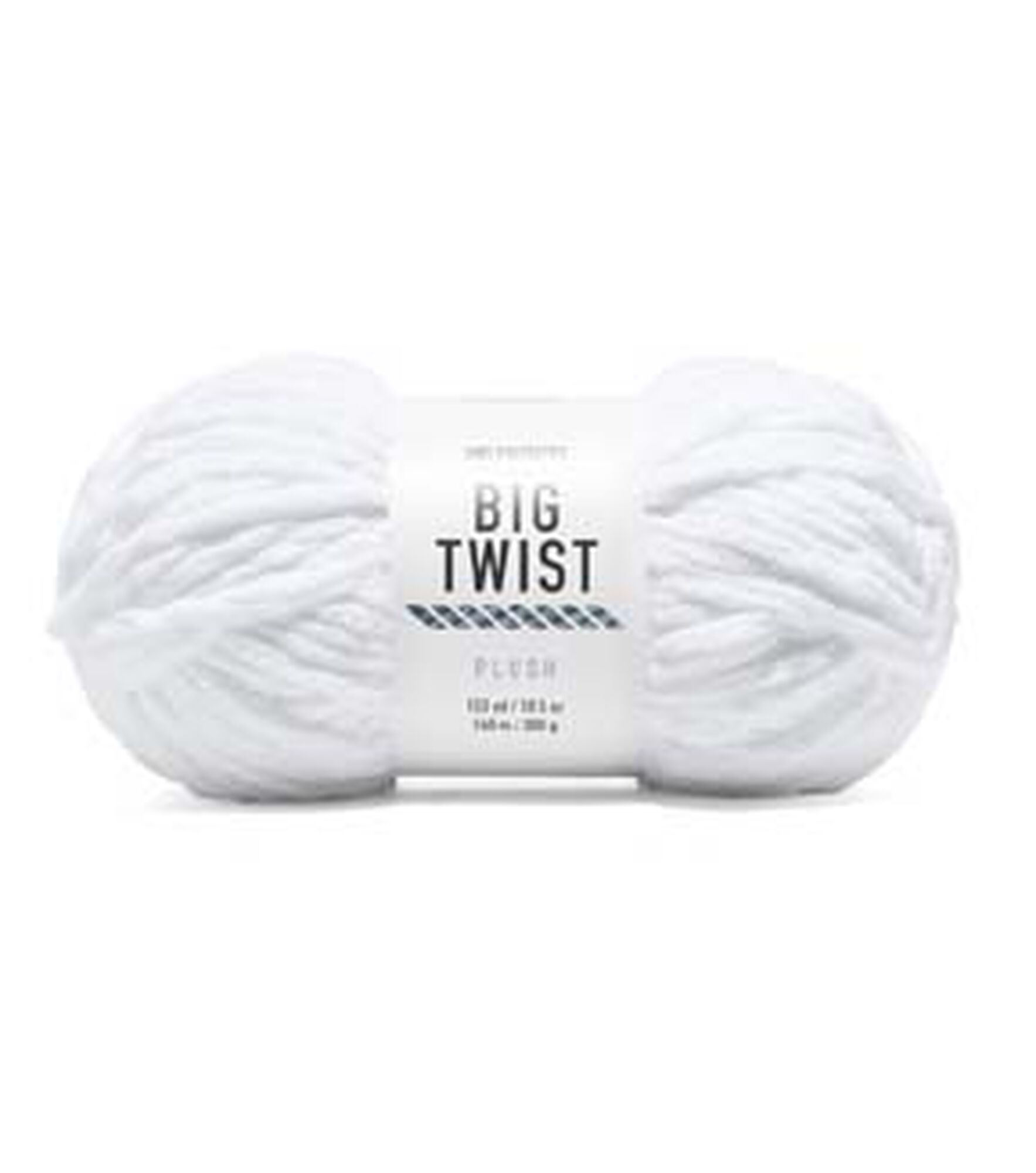 Plush 153yds Super Bulky Polyester Yarn by Big Twist, White, hi-res