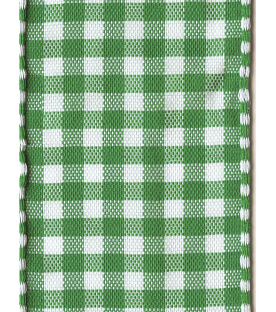 Offray 1.5" x 9' Gingham Tafetta Ribbon With Wired Edge, , hi-res, image 2