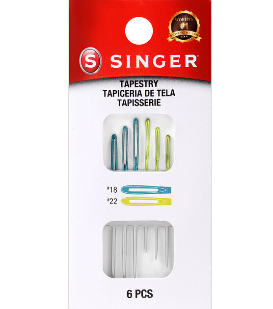 SINGER Tapestry Hand Needles, Size 18 & 22  Needles, 6 Count