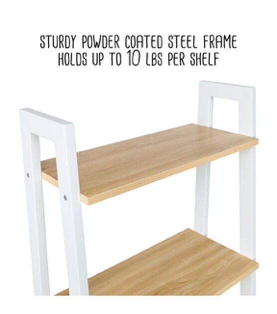 Honey Can Do 22" x 67.5" Wood & Metal 5 Tier A Frame Ladder Shelf 50lbs, , hi-res, image 12