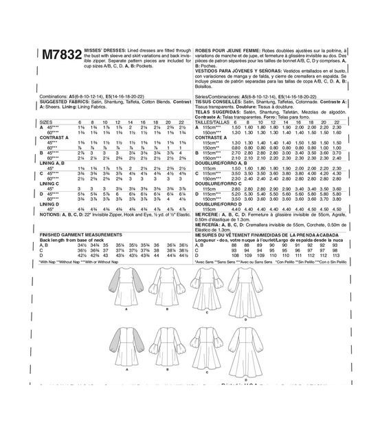 McCall's M7832 Size 6 to 22 Misses Dress Sewing Pattern, , hi-res, image 7