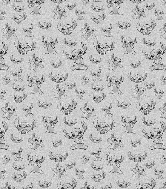 Disney Lilo & Stitch Knit Cotton Fabric Sketch Toss, , hi-res, image 2