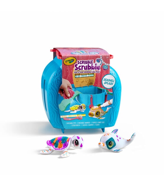 Crayola 10ct Scribble Scrubbie Pets Seashell Splash Play Set, , hi-res, image 2