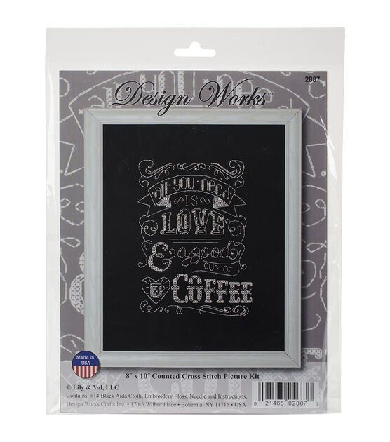 Design Works 8" x 10" All You Need is Love Counted Cross Stitch Kit