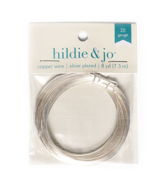 hildie & Jo 8yds Silver Plated 20 Gauge Copper Wire - Jewelry Wire - Beads & Jewelry Making