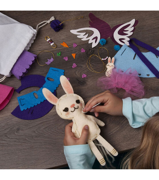Bunny Sewing Kit - Fashion Design Kit for Girls, Crafts for Girls Ages 8-12,  Bunny Making Kit with Clothes & Accessories 