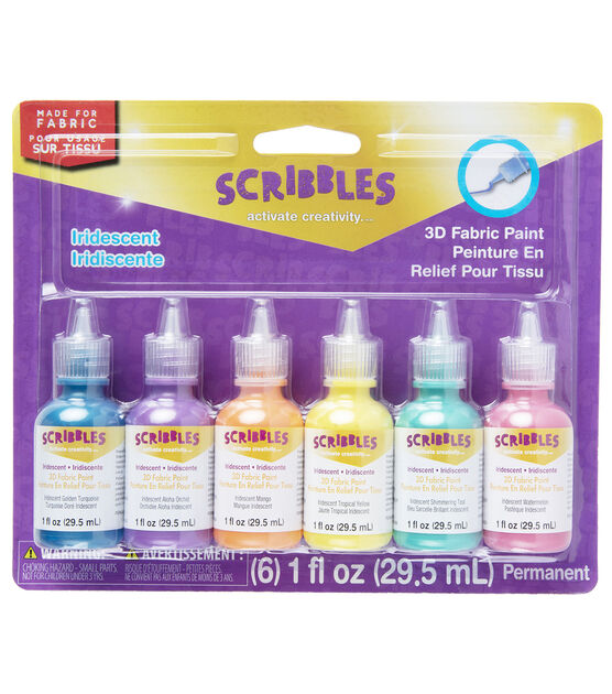 Scribbles Dimensional Fabric Paint 1 Ounce Iridescent