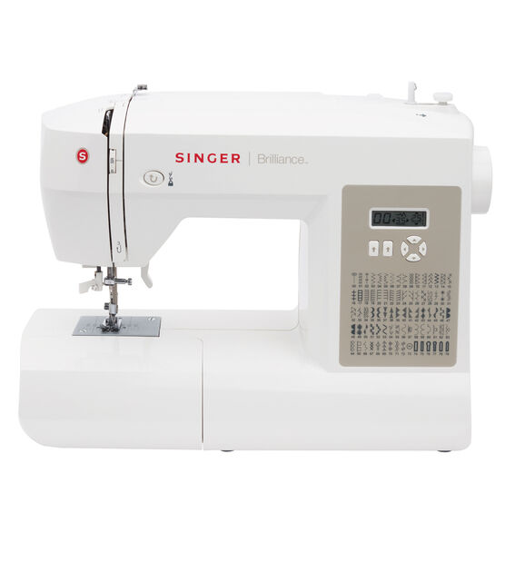  SINGER  Brilliance 6180 Portable Sewing Machine with Easy  Threading and Free Arm, White/Gray : Arts, Crafts & Sewing