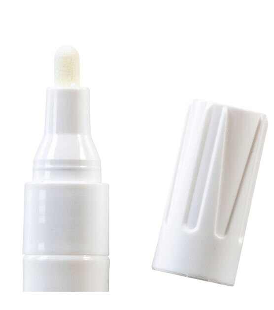 White Medium Tip Water Based Ceramic Paint Marker by Top Notch, , hi-res, image 3