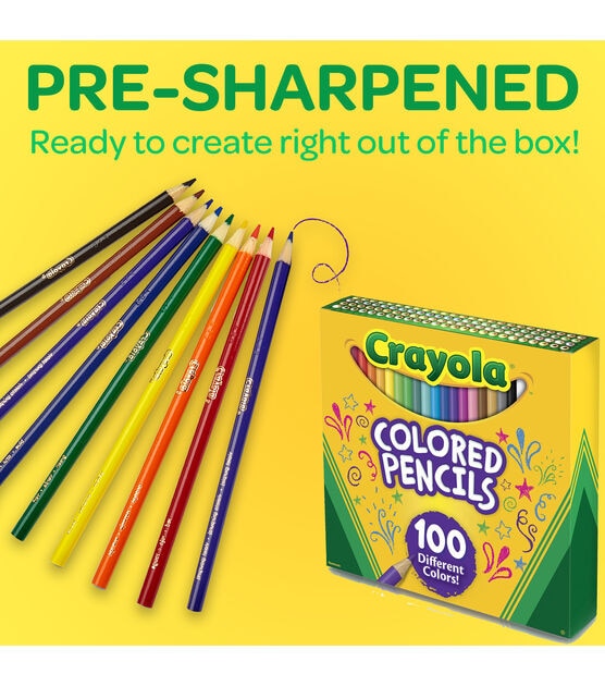 Crayola 100ct Different Colored Pencils, , hi-res, image 6